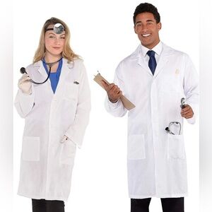 White Doctor's Lab Coat unisex Halloween costume